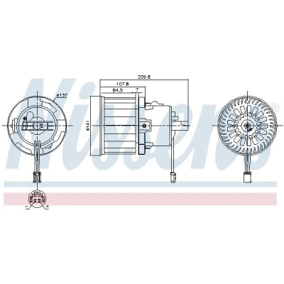 Imagem de NISSENS 87610 Ventilador do Habitáculo sem regulador integrado