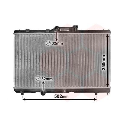Imagem de VAN WEZEL 53002147 Radiador, arrefecimento do motor Alumínio 350 635 17 Aletas de refrigeração soldadas TOYOTA: Corolla VIII Compact