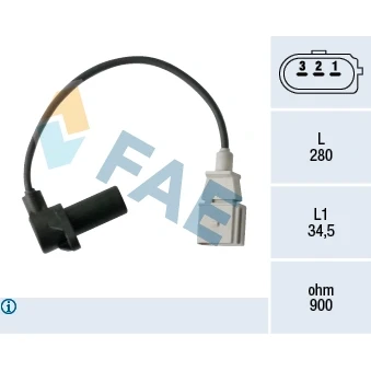 Imagem de FAE 79479 Gerador de Impulsos Sensor inductivo AUDI: Q7, PORSCHE: Cayenne