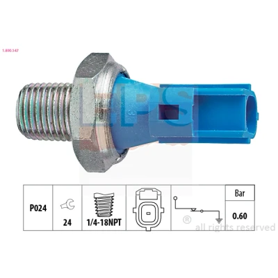 Imagem de EPS 1.800.147 Sensor Pressão do Óleo 1/4 18NPT 0,6bar Made in Italy OE Equivalent FORD: Transit Mk5 Van, Camião de plataforma/Chassis