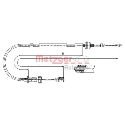 Imagem de METZGER 10.0861 Cabo de Acelerador COFLE VOLKSWAGEN: GOLF 3