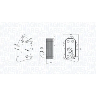 Imagem de MAGNETI MARELLI 350300002300 Radiador de Óleo OPEL: Astra H Hatchback, Caravan, Van, VAUXHALL: Zafira Mk2