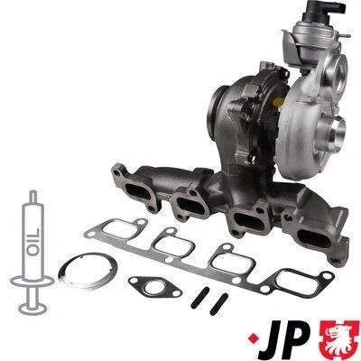 Imagem de JP GROUP 1117404200 Turbocompressor accionado pelos gases de escape incl. Kit juntas VOLKSWAGEN: Transporter 5