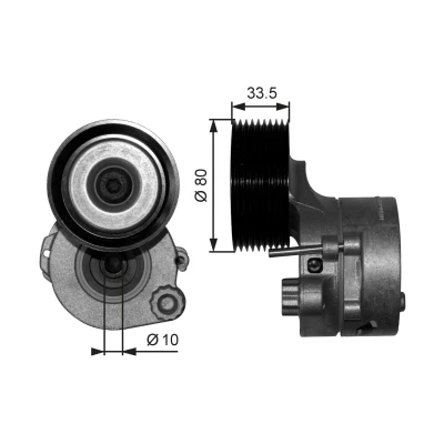 Imagem de GATES T38561 Tensor da Correia Micro V UNIQUE FIT