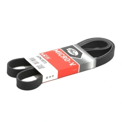 Imagem de GATES 6PK1873 Correia trapezoidal estriada 1873 6 Poliéster, EPDM (borracha de etileno propileno dieno) FleetRunner Micro V CHEVROLET: Lacetti Sedan