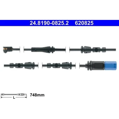 Imagem de ATE 24.8190 0825.2 Sensor de Desgaste Pastilha Freio BMW: X5
