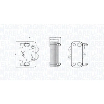Imagem de MAGNETI MARELLI 350300002100 Radiador de Óleo OPEL: Zafira A, Astra G CC, Vectra B Sedan, SAAB: 9 3 Hatchback