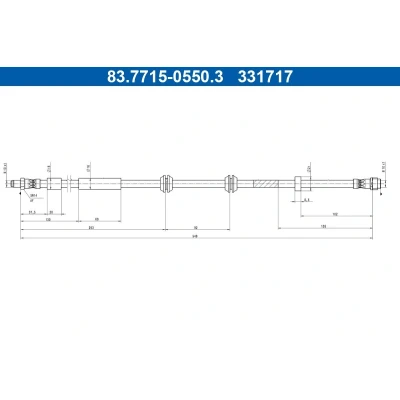 Imagem de ATE 83.7715 0550.3 Mangueira de Travão 548mm M10x1mm MERCEDES BENZ: GLC Coupe
