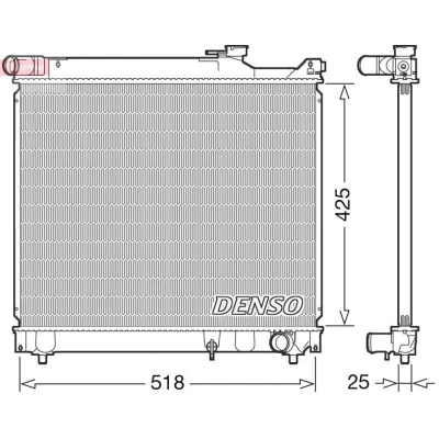 Imagem de DENSO DRM47037 Radiador, arrefecimento do motor 425 542 25 SUZUKI: Vitara I SUV, Grand 1 SUV