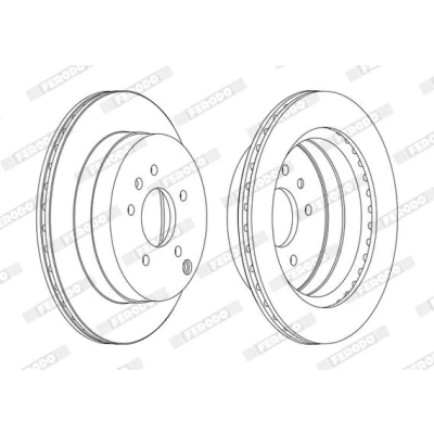 Imagem de FERODO PREMIER DDF1660C Disco de travão 302 20 5 ventilado revestido sem parafusos CHEVROLET: Captiva