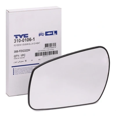 Imagem de TYC 310 0106 1 Vidro Espelho esquerda FORD: MONDEO 3 Kombi, Focus 2, FIESTA 5