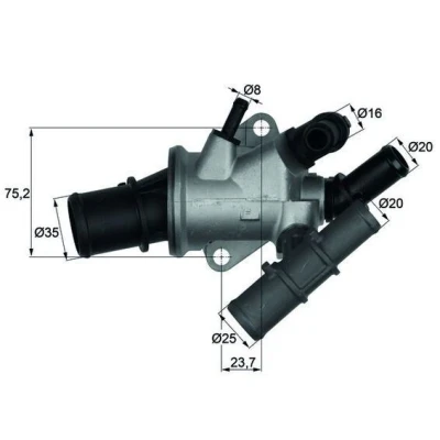 Imagem de MAHLE ORIGINAL TI 165 88 Termóstato, líquido de refrigeração FIAT: Punto II Hatchback, Doblo I Cargo, Carrinha