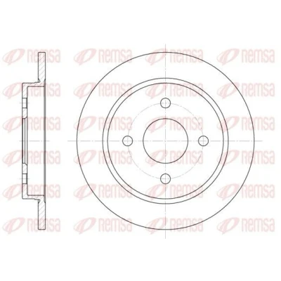 Imagem de REMSA 6155.00 Disco de travão Eixo traseiro 252,5, 252,5 10 4 cheio FORD: FIESTA 6, Focus Mk1 Hatchback, 5