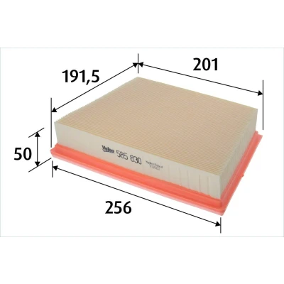 Imagem de VALEO 585830 Filtro de ar 50 Cartucho filtrante JAGUAR: XF Sportbrake, F Pace, Sedan