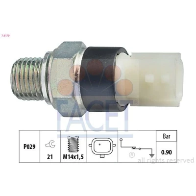 Imagem de FACET 7.0179 Sensor Pressão do Óleo M14x1,5 1 Made in Italy OE Equivalent RENAULT: CLIO 4, 3 Kasten