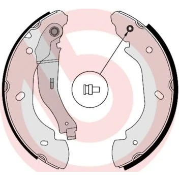 Imagem de BREMBO Jogo de pastilhas para travão disco preparado indicador aviso desgaste com grampo do êmbolo, chapa anti ruído acessórios