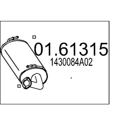 Imagem de MTS 01.61315 Panela de escape traseira 845 SUZUKI: Jimny SUV