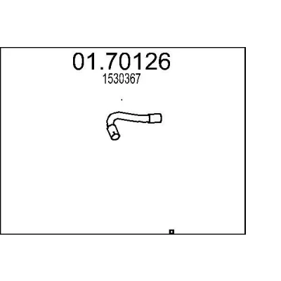 Imagem de MTS 01.70126 Tubo de escape 370 traseira para a panela