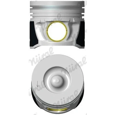 Imagem de NÜRAL 87 430400 10 Pistão 83 com casquilho para cubo de pernos, canal refrigeração, suporte segmentos, biela trapezoidal