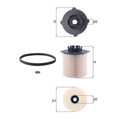 Imagem de MAHLE ORIGINAL KX 265D Filtro de Combustível Cartucho filtrante OPEL: Astra J Sports Tourer, Hatchback, Insignia A Tourer