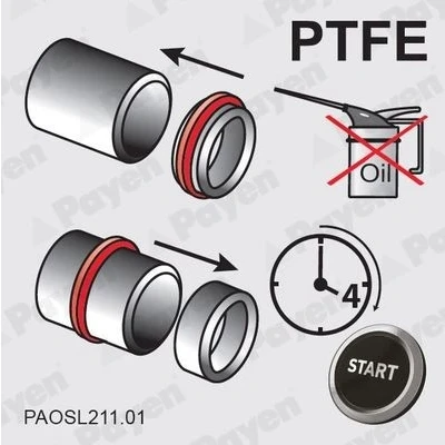 Imagem de PAYEN LK5024 Retentor de Cambota PTFE (politetrafluoretileno)/ACM (borracha poliacrilato) Cárter integrado VOLKSWAGEN: Golf 7, Passat B8 Variant