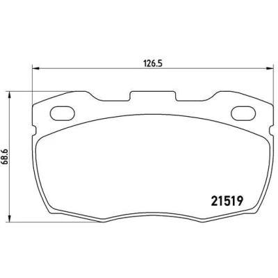 Imagem de BREMBO P 44 015 Jogo de pastilhas para travão disco excl. contacto aviso desgaste sem acessórios LAND ROVER: Defender SUV