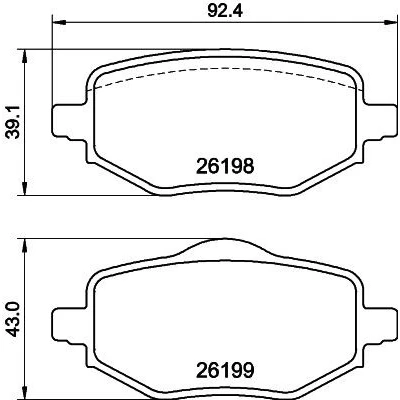 Imagem de HELLA 8DB 355 040 971 Jogo de pastilhas para travão disco PEUGEOT: 2008 II, 208 II Hatchback, OPEL: Corsa F CITROËN: C4 III Hatchback