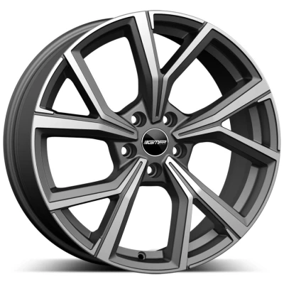 Imagem de Jante de alumínio gmp mentor 7.5x18 5x100 et45 cinzento mate, frente polida