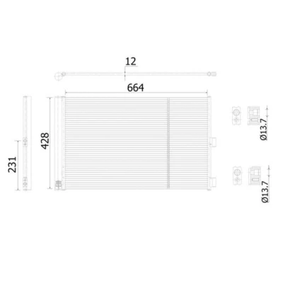 Imagem de MAHLE ORIGINAL AC 911 000S Condensador com secador 664 MERCEDES BENZ: Classe A, CLA Carrinha, GLA