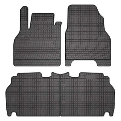 Imagem de FROGUM 07831 Conjunto de tapete chão Borracha à frente e atrás 4 preto medida RENAULT: Kangoo II / Grand