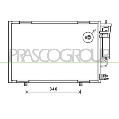 Imagem de PRASCO FD344C003 Condensador com secador 13 11 Alumínio 548 R 134a