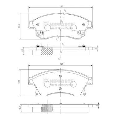 Imagem de NIPPARTS N3600914 Jogo de pastilhas para travão disco OPEL: Astra J Sports Tourer, Hatchback, GTC, CHEVROLET: Cruze Sedan