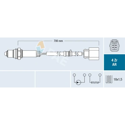 Imagem de FAE 75609 Sonda lambda HONDA: Accord 7 Limousine