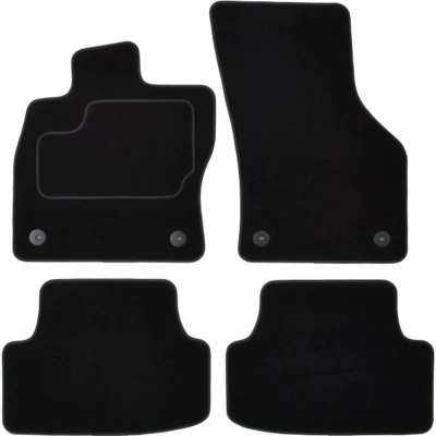 Imagem de MAMMOOTH A041 SET130 PRM 01 Conjunto de tapete chão Têxtil à frente e atrás 4 preto medida SEAT: Leon III Hatchback