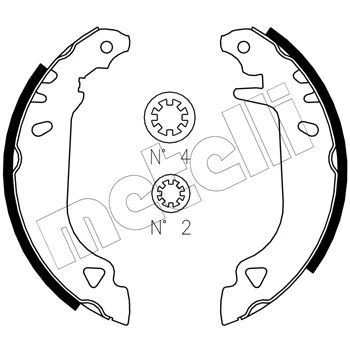 Imagem de METELLI 53 0066J Maxilas de Travão 180,0mm 32mm com acessórios FIAT: Punto I Hatchback, Uno Tipo LANCIA: Y, DELTA 2, Dedra Sedan