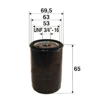 Imagem de VALEO 586054 Filtro de óleo UNF 3/4&quot; 16 aparafusado SUZUKI: Samurai SUV, SWIFT 2, 4, CHEVROLET: Aveo / Kalos Hatchback, Matiz