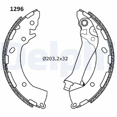 Imagem de DELPHI LS2180 Maxilas de Travão 203 32