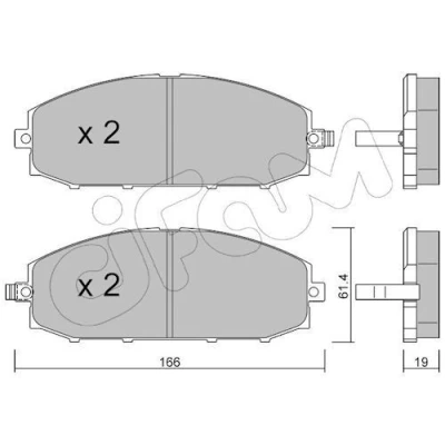 Imagem de CIFAM 822 407 0 Jogo de pastilhas para travão disco com avisador sonoro desgaste NISSAN: Patrol GR 5 SUV