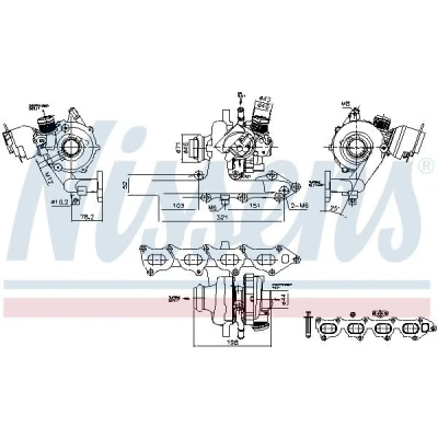 Imagem de NISSENS 93470 Turbocompressor FIAT: Ducato III Camião de plataforma / Chassis, CITROËN: Jumper II Van