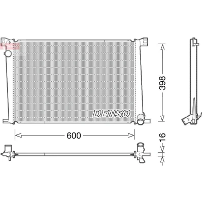 Imagem de DENSO DRM05007 Radiador, arrefecimento do motor 600 420 16 MINI: Hatchback, Clubman