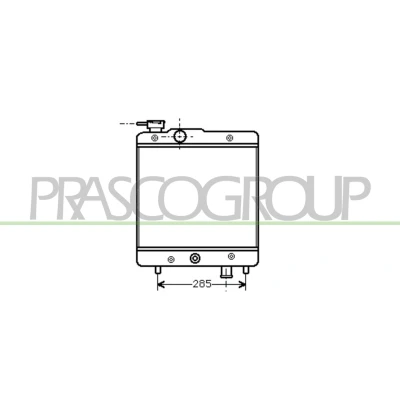 Imagem de PRASCO FT119R001 Radiador, arrefecimento do motor Alumínio 310 360 34 Aletas de refrigeração unidas mecanicamente FIAT: Panda I Hatchback