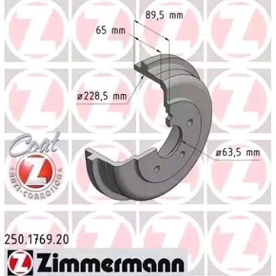Imagem de ZIMMERMANN COAT Z 250.1769.20 Tambor de Travão 279