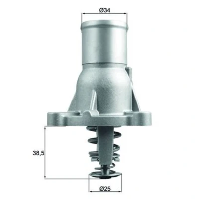 Imagem de MAHLE ORIGINAL TI 260 92 Termóstato, líquido de refrigeração com junta OPEL: Astra H Hatchback, Corsa D Caravan