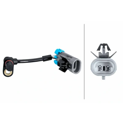 Imagem de HELLA 6PU 358 251 021 Sensor de ABS Eixo dianteiro com ganchos fixação no cabo Hall 2pólos 60mm CHEVROLET: Captiva
