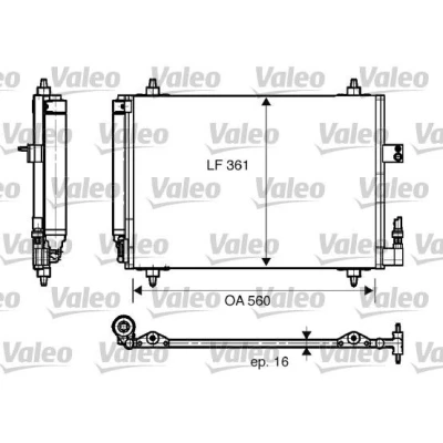 Imagem de VALEO 817824 Condensador com secador Alumínio 361 R 134a PEUGEOT: 407 SW, Sedan