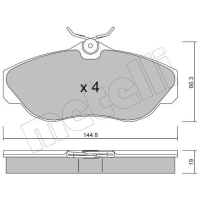 Imagem de METELLI 22 0350 0 Jogo de pastilhas para travão disco excl. contacto aviso desgaste LAND ROVER: Discovery 2, Range Rover 2