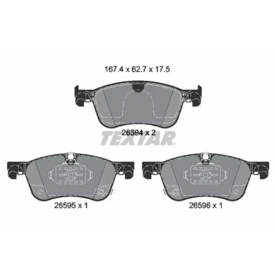 Imagem de TEXTAR Jogo de pastilhas para travão disco com avisador sonoro desgaste 2659401 NISSAN: Qashqai III, RENAULT: Kangoo III Box Body / MPV