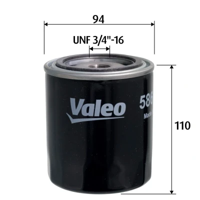 Imagem de VALEO 586134 Filtro de óleo UNF 3/4&quot; 16 aparafusado LAND ROVER: Discovery 2, 1, Range Rover 2