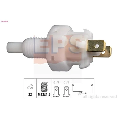Imagem de EPS 1.810.004 Interruptor de luz stop mecânico M12x1,5 Made in Italy OE Equivalent OPEL: Corsa B Van, A CC