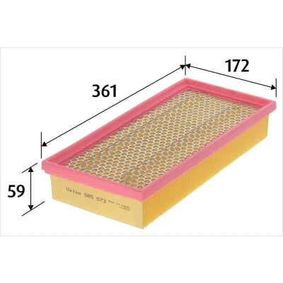 Imagem de VALEO 585573 Filtro de ar 59 172 361 Cartucho filtrante